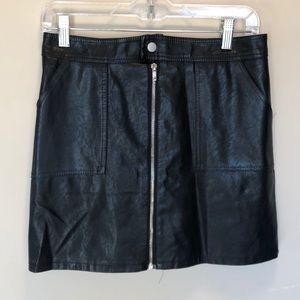 Faux Leather Skirt
